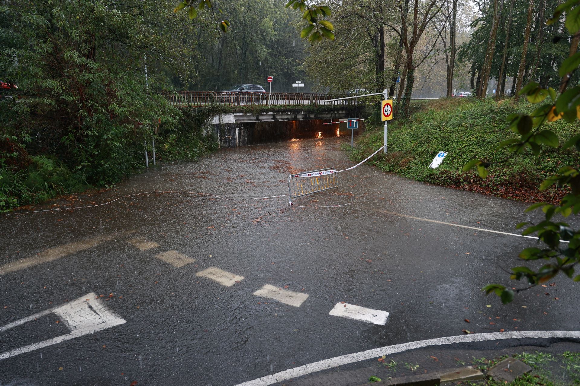 La lluvia hace estragos en el Bidasoa