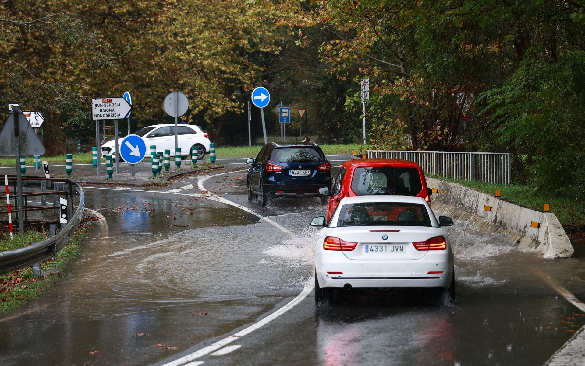 La lluvia hace estragos en el Bidasoa