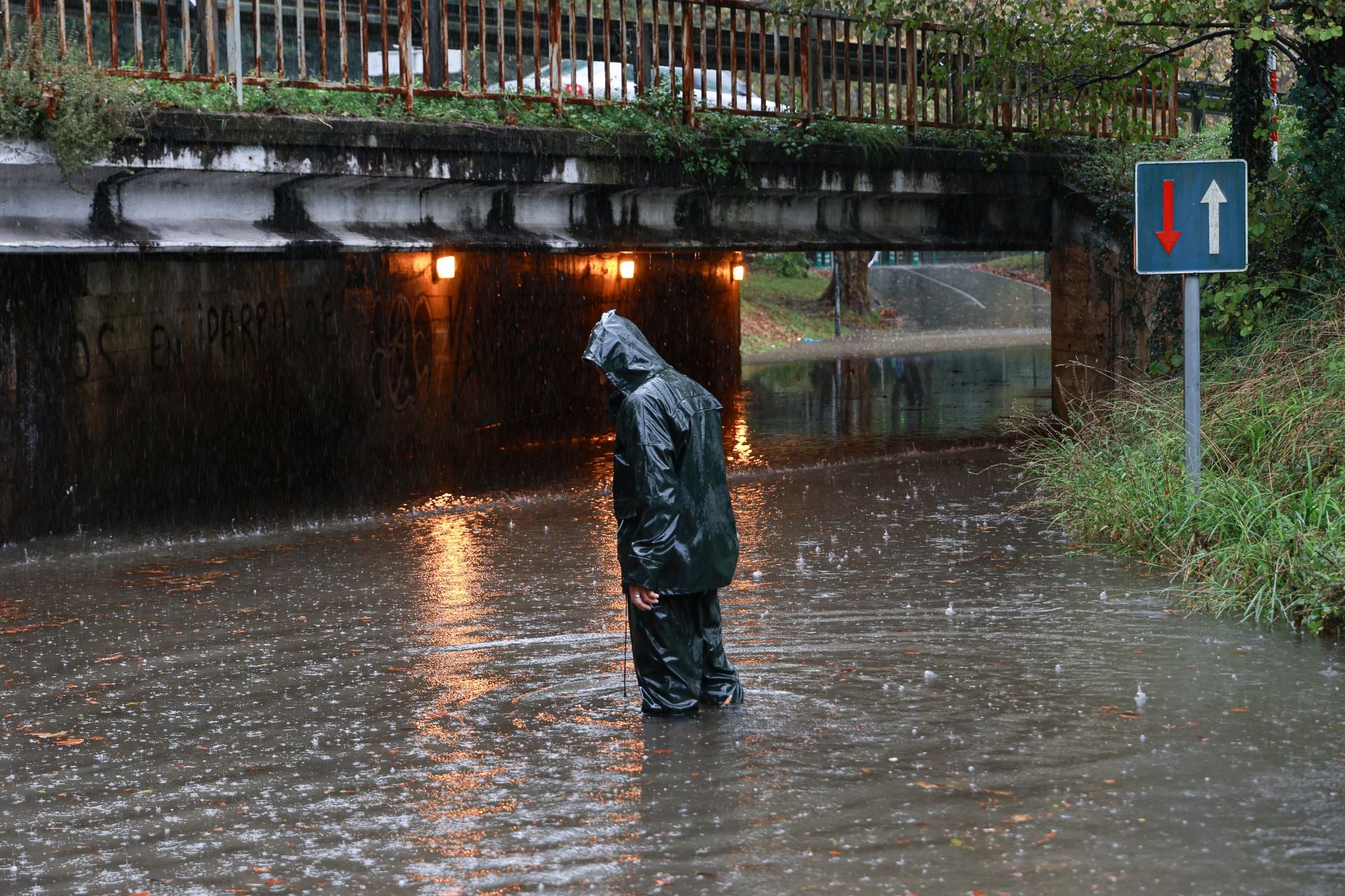 La lluvia hace estragos en el Bidasoa