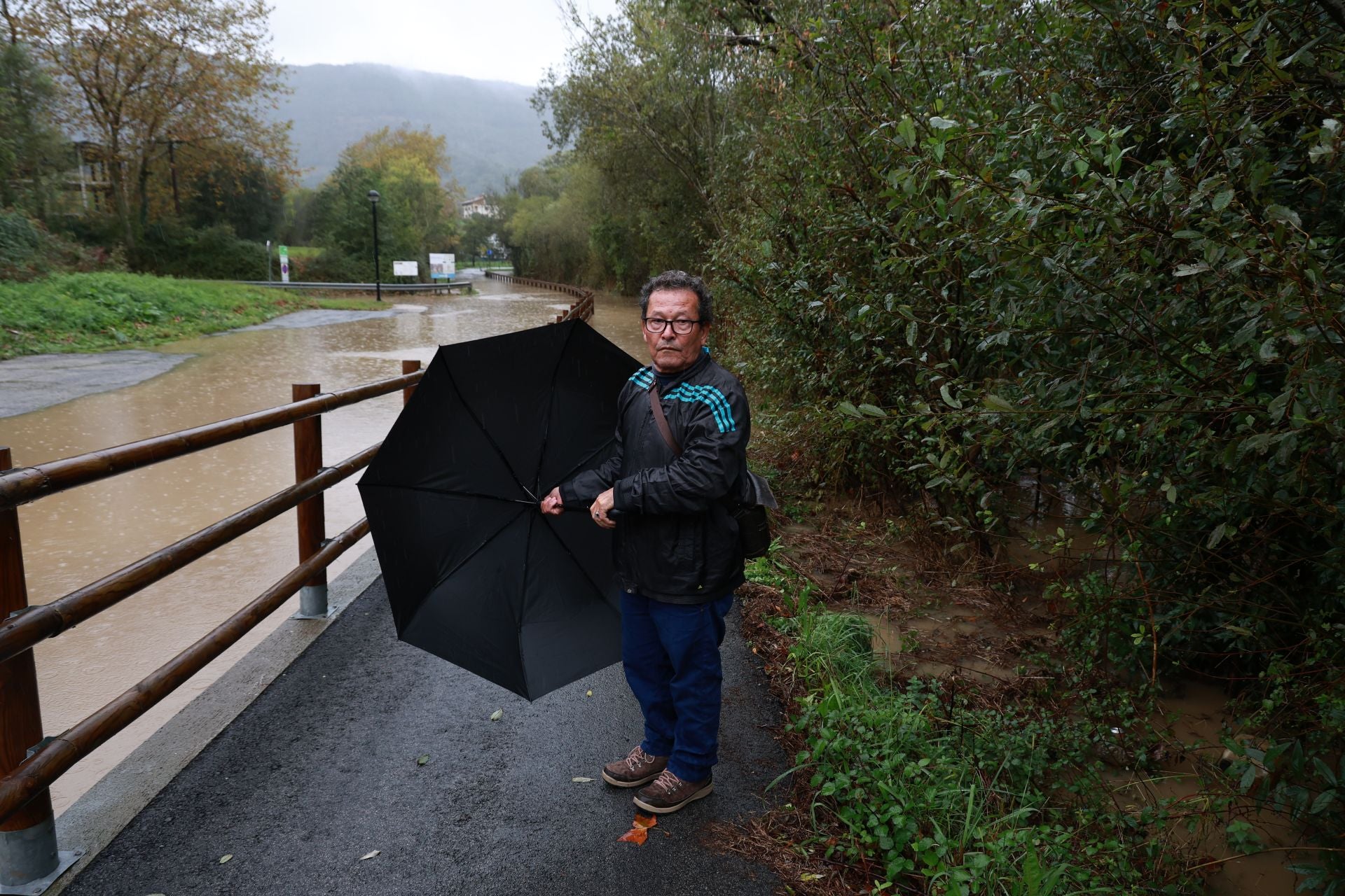 La lluvia hace estragos en el Bidasoa