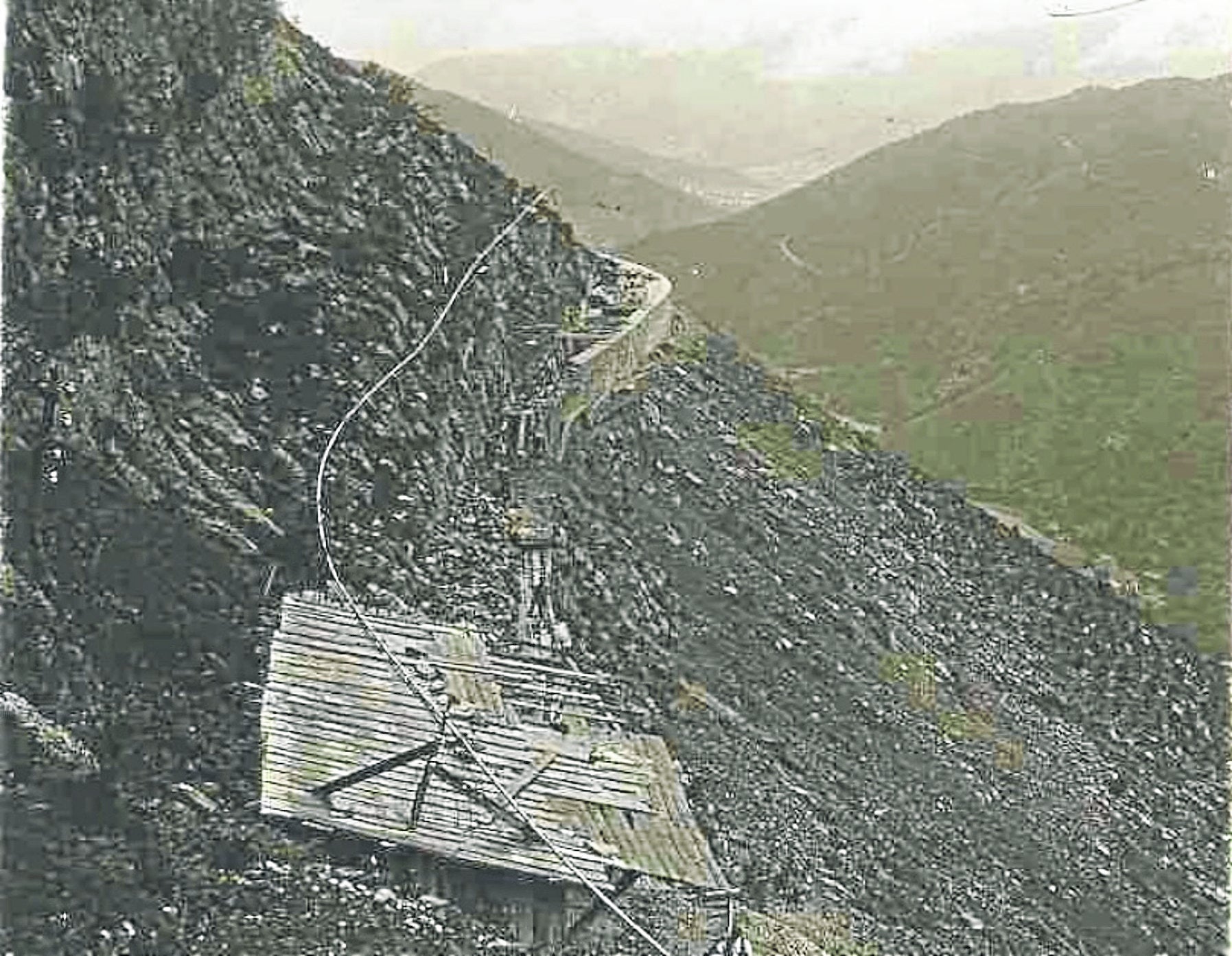 Obra de construcción del canal en 1924.