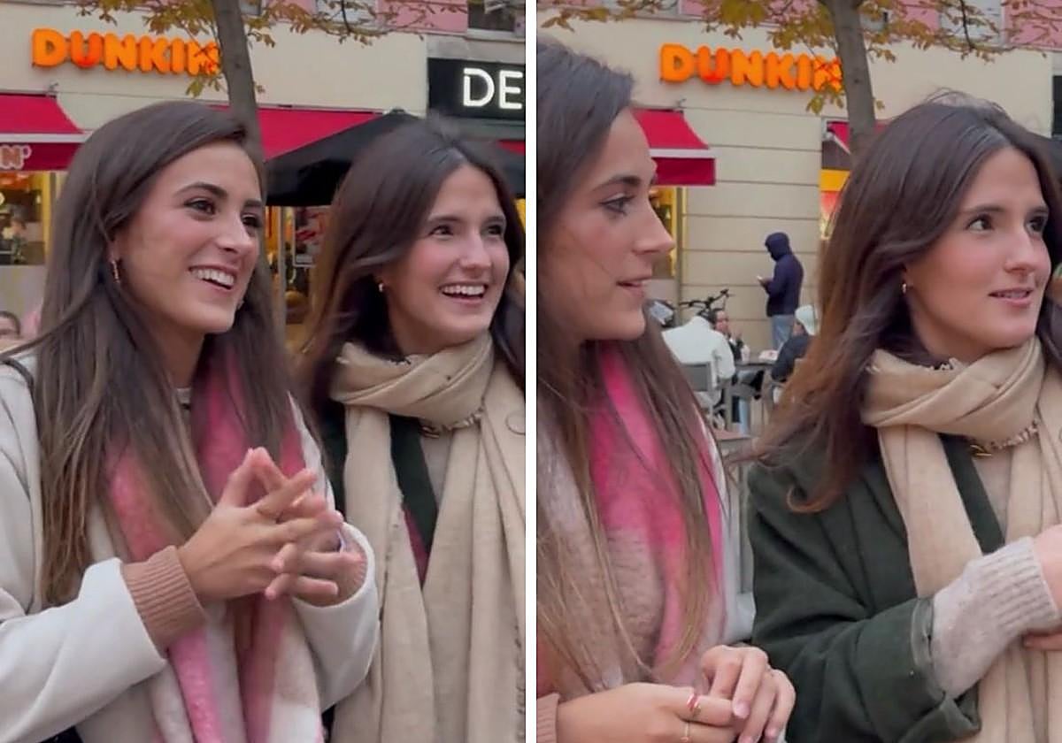 Las jóvenes hablan sobre cómo se organizan las cuadrillas en Euskadi en un vídeo de TikTok.