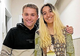 El antzuolarra Xabat Askasibar y la aretxabaletarra Maider Triviño.