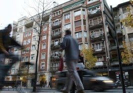 Vista de una calle de Irun.