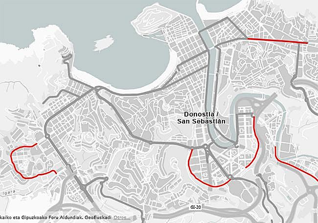 Ubicación del radar móvil hoy jueves 24 de octubre en San Sebastián.