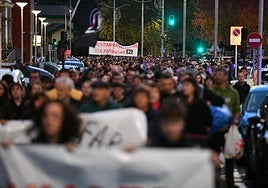 La marcha recorrió parte de Donostia, desde Egia hasta el Boulevard.