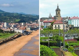 Las localidades de Zarautz y Hondarribia.