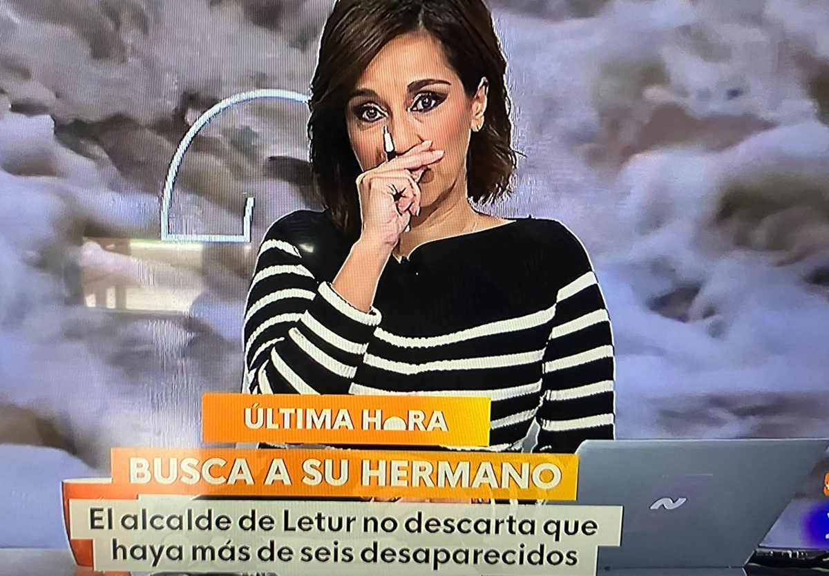 Adela González, emocionada durante Mañaneros este miércoles.