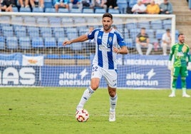 Raúl Navas en un partido con el Recreativo de Huelva.