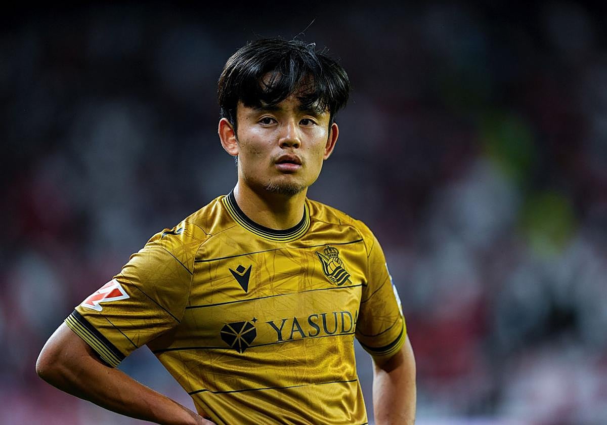 Take Kubo ante el Sevilla.