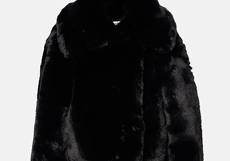 Chaqueta de pelo negro de Acne Studios