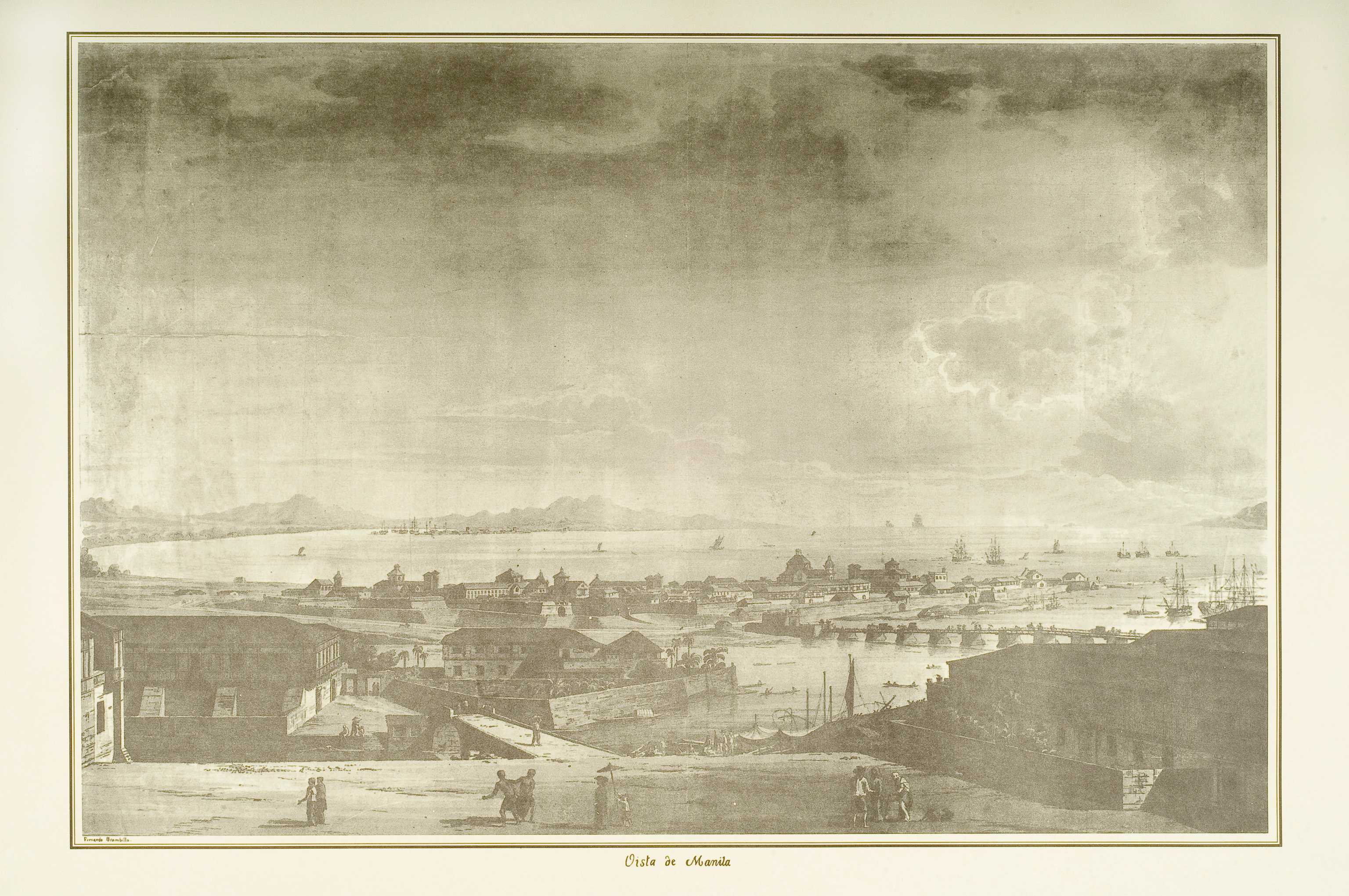 Vista de Manila en el siglo XVIII.
