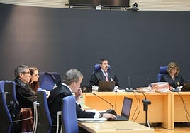 Un momento del juicio que ha arrancado este lunes por la mañana en Donostia.