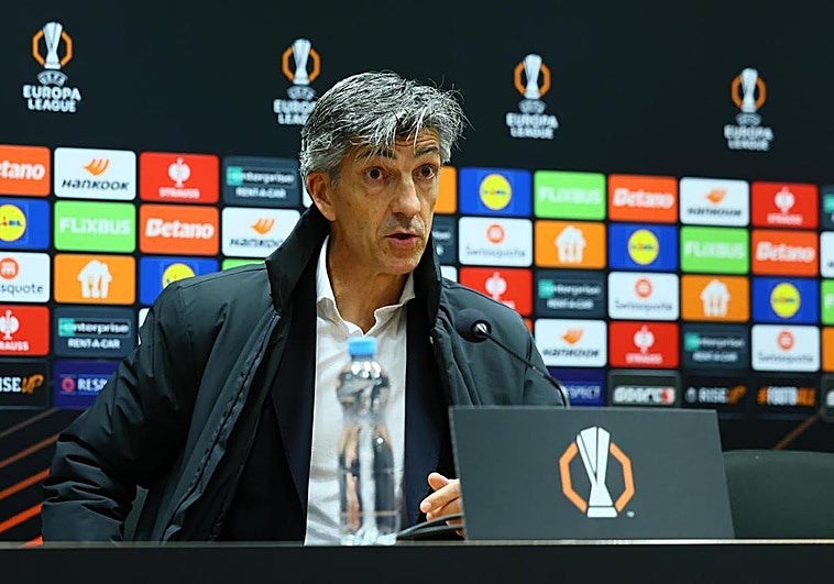 Imanol Alguacil durante su comparecencia ante los medios.