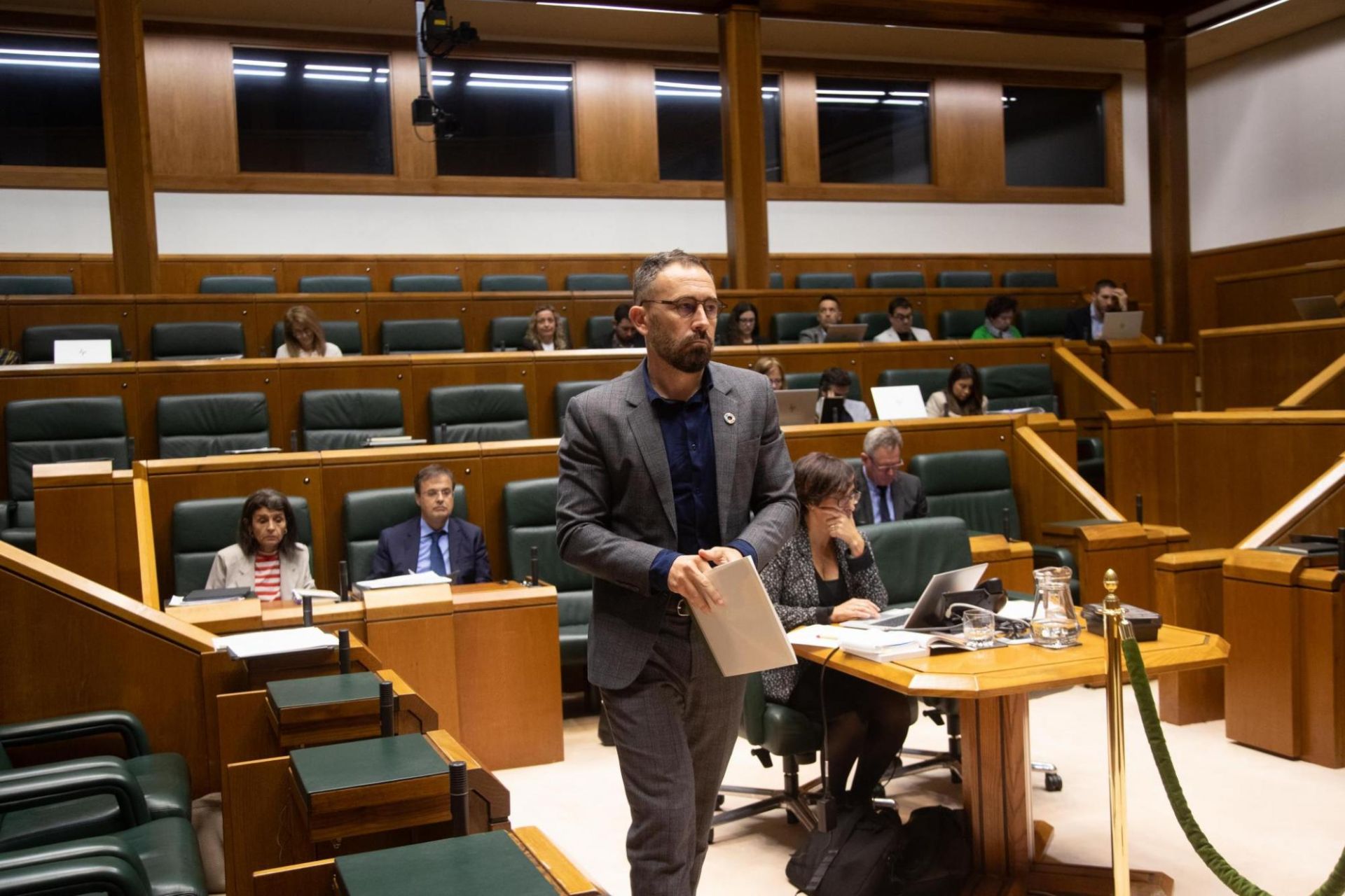 Denis Itxaso, en el Parlamento Vasco.