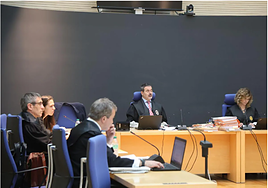 Un momento del juicio que se está celebrando en Donostia.