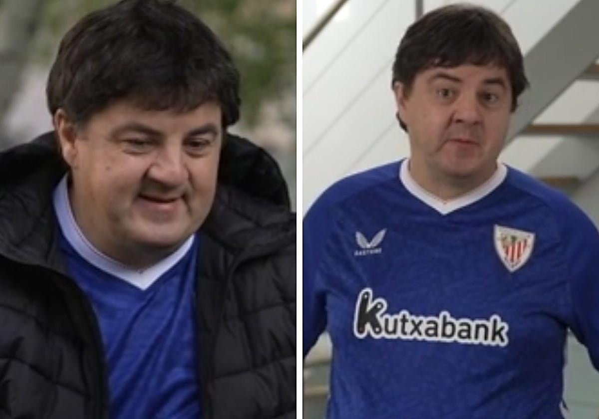 Andoni Agirregomezkorta, haciendo de seguidor del Athletic en un sketch de 'Vaya Semanita'.