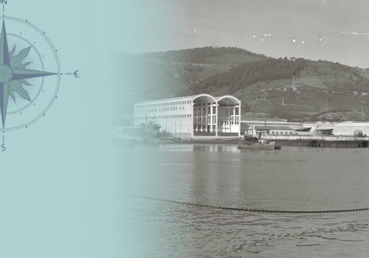 Los astilleros Luzuriaga en los años 50.