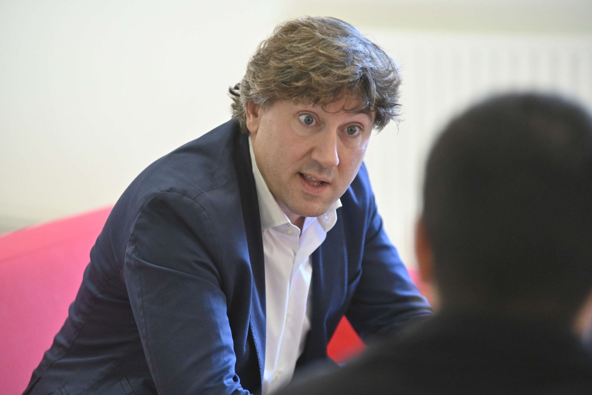 Eneko Andueza, en la casa del pueblo de Eibar, en una imagen de archivo.