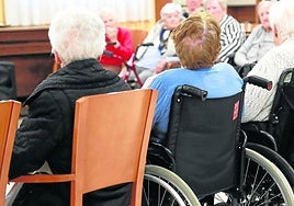 Un grupo de mujeres, en una residencia de Gipuzkoa.