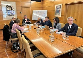 Comisión de seguimiento para la construcción del TAV entre los gobiernos central y vasco celebrada hoy.