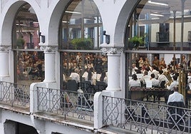 La Banda de Música, durante un concierto en el Tinglado