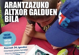 Juego de orientación en familia en busca de los tesoros escondidos de Arantzazu