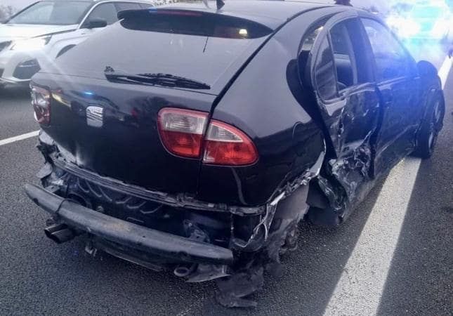 El coche usado como lanzadera por esta banda llegada desde Madrid.