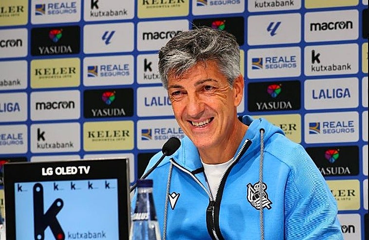 Imanol sonríe en su rueda de prensa de este miércoles