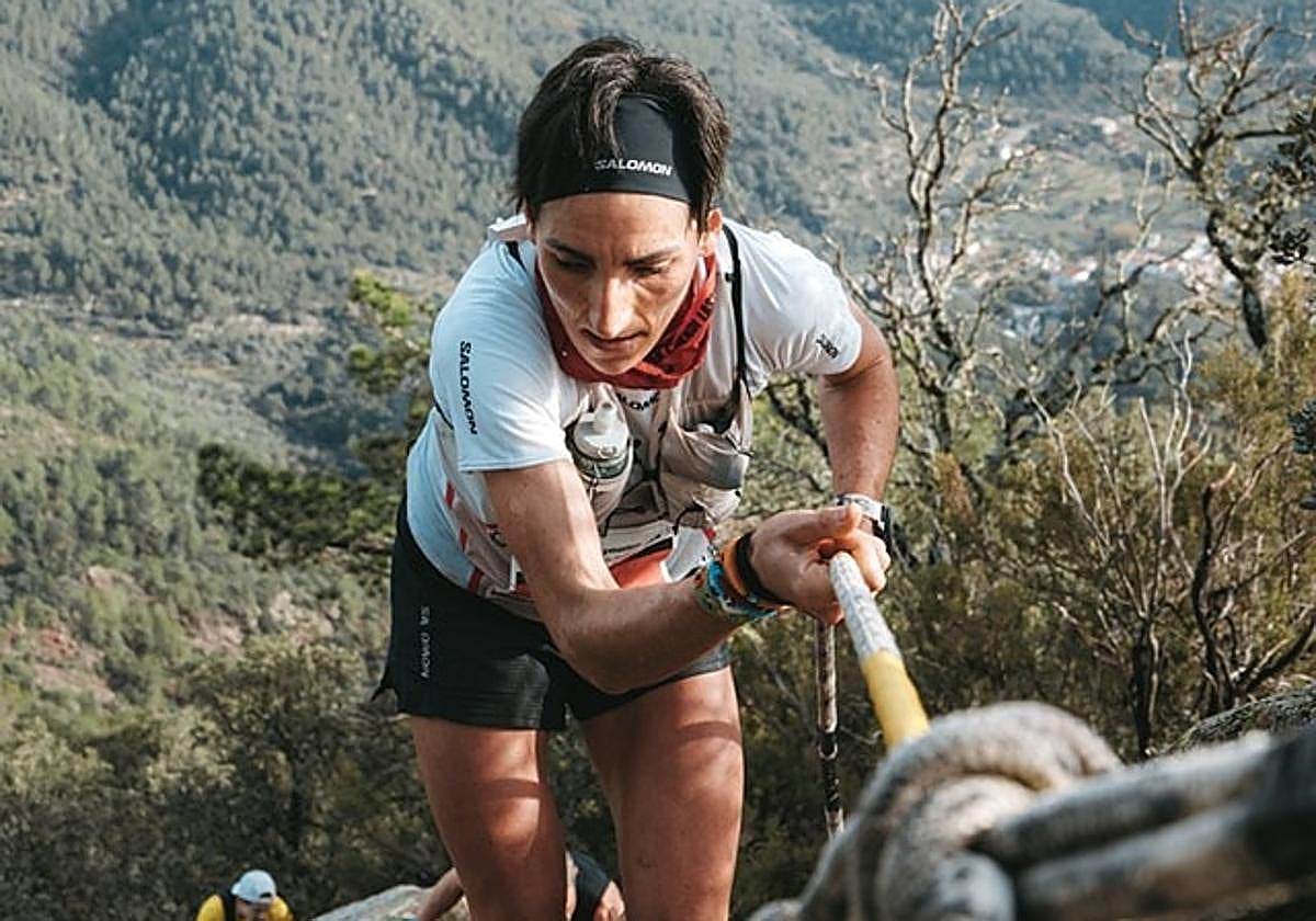 Oihana Kortazar disputando la Marató dels Dements