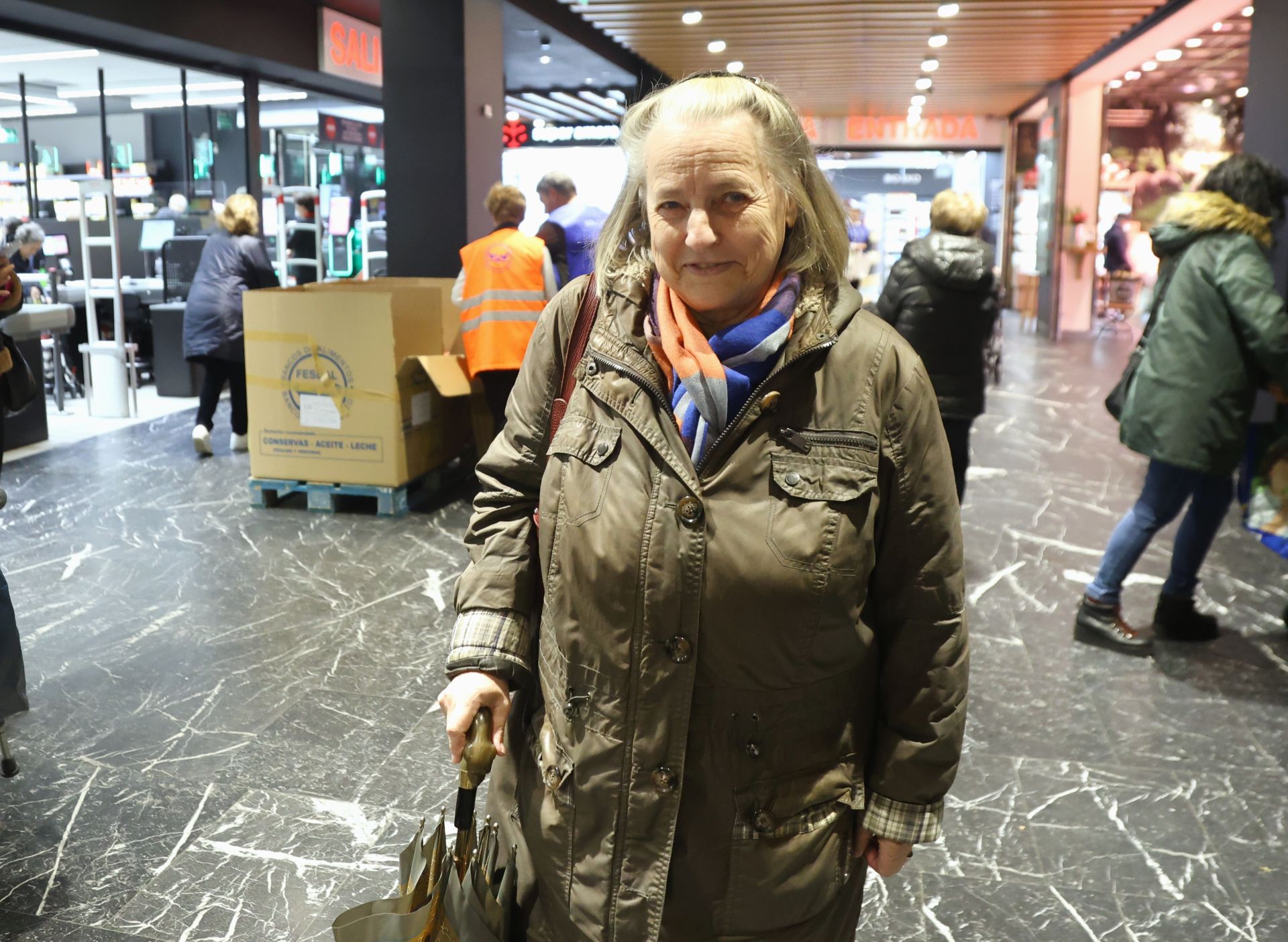La solidaridad de los donostiarras se deja ver en los supermercados