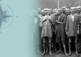 Prisioneros liberados del campo de Mauthausen, 5 de mayo de 1945.