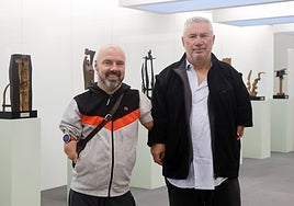 Mariano Garmendia y Rafael Basterrechea, ayer en las Juntas.