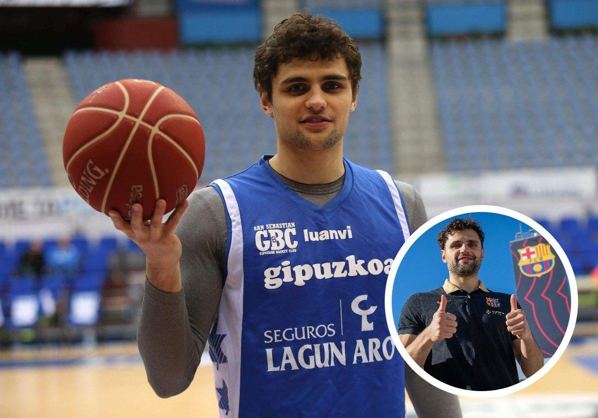 Raulzinho Neto, con la camiseta de entrenamiento del Lagun Aro GBC en la temporada 2012/13.