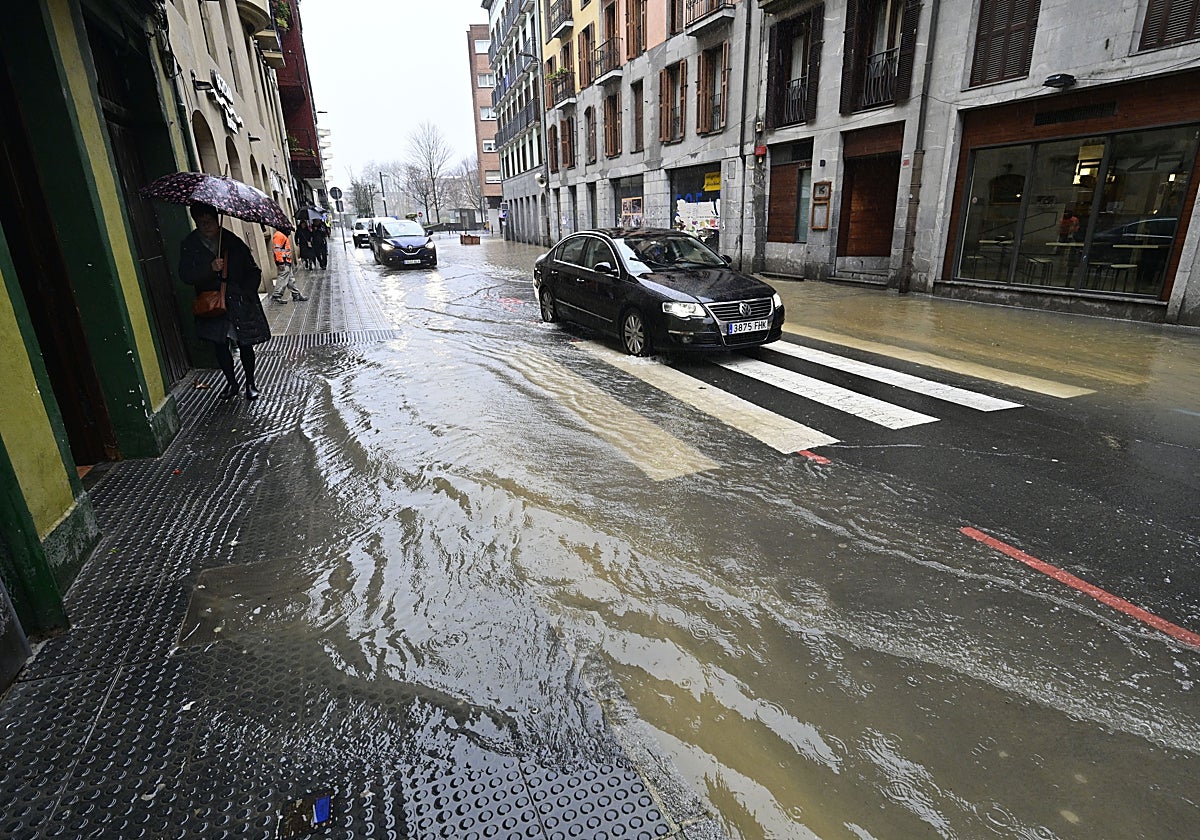 Zona entre Rondilla y Belate donde se desbordan las alcantarillas en época de lluvias