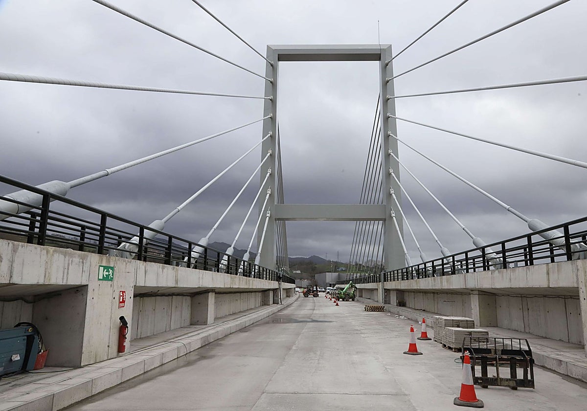 Obras del TAV a la altura de Hernani.