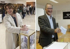 Eva Ferreiro ha votado en la Facultad de Economía y Empresa de Sarriko, y Joxerramon Bengoetxea en la de Derecho en San Sebastián.