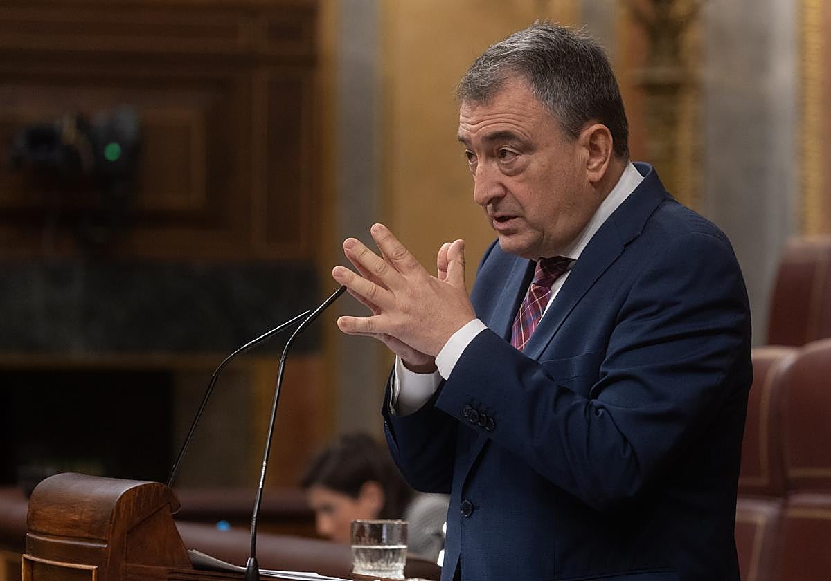Aitor Esteban hoy en el Congreso.