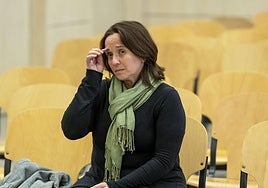 La etarra Ainhoa García Montero, alias 'Laia', durante el juicio en la Audiencia Nacional el pasado mes de octubre.