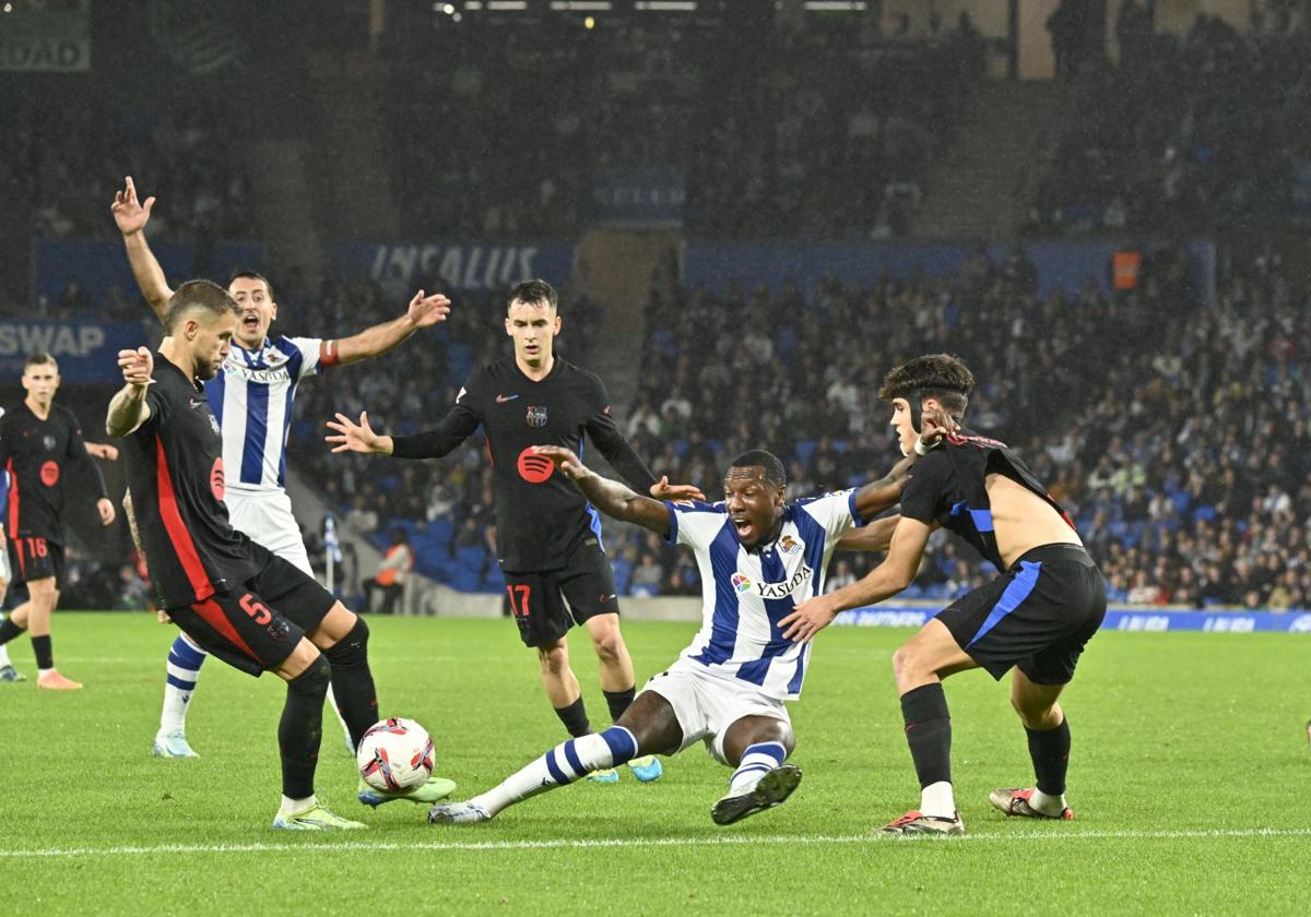 El partido de Laliga disputado en el Reale Arena entre Real Sociedad y F.C. Barcelona.