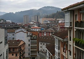 Vista del casco viejo de Arrasate.