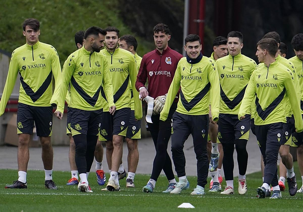 Los realistas, ayer en Zubieta.