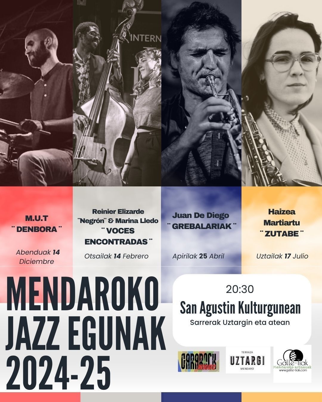 El cartel anunciador del ciclo de jazz organizado en Mendaro