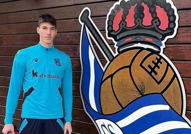 Tompa a su llegada a Zubieta en 2023