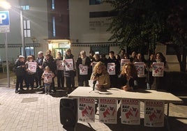 Protesta de trabajadoras de una residencia de la comarca.