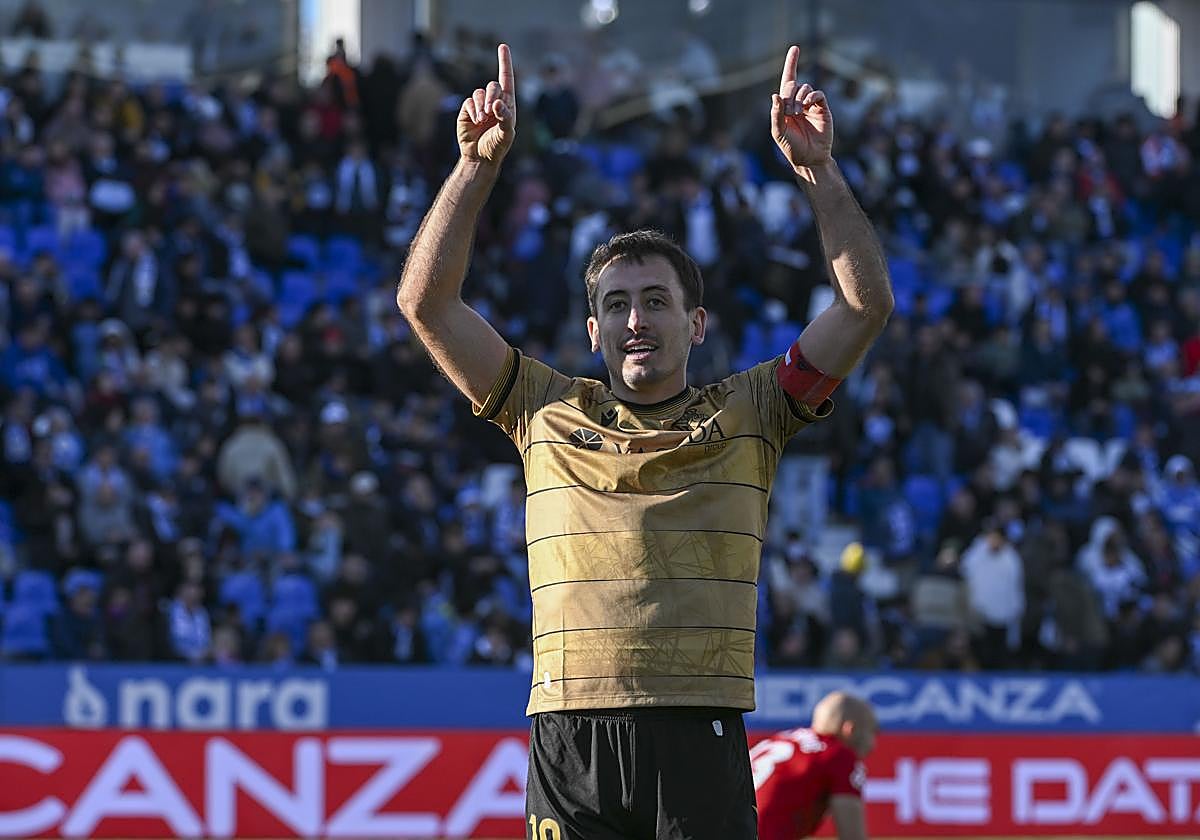 Oyarzabal celebra su gol ante el Leganés.