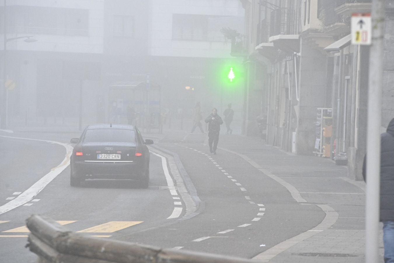 Gipuzkoa amanece bajo una densa niebla