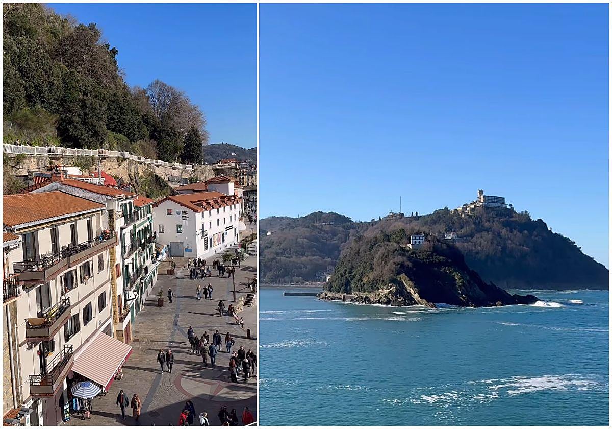 Iván Campo, de paseo dominical por Donostia.