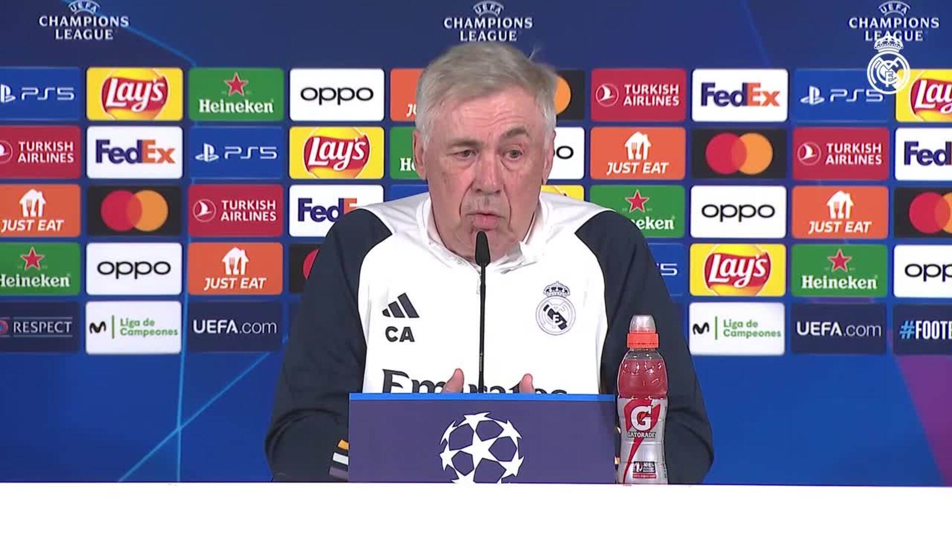 Ancelotti: "La eliminatoria ante el City está en los pies de los jugadores de más calidad"