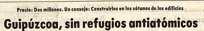 Cabecera del reportaje publicado por EL DIARIO VASCO el 31-XII-1981